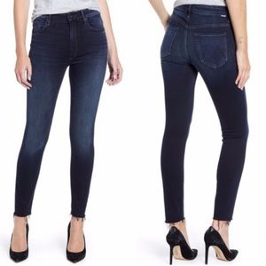 MOTHER High Waisted Looker Ankle Fray in Last Call Denim Jeans Sz 30